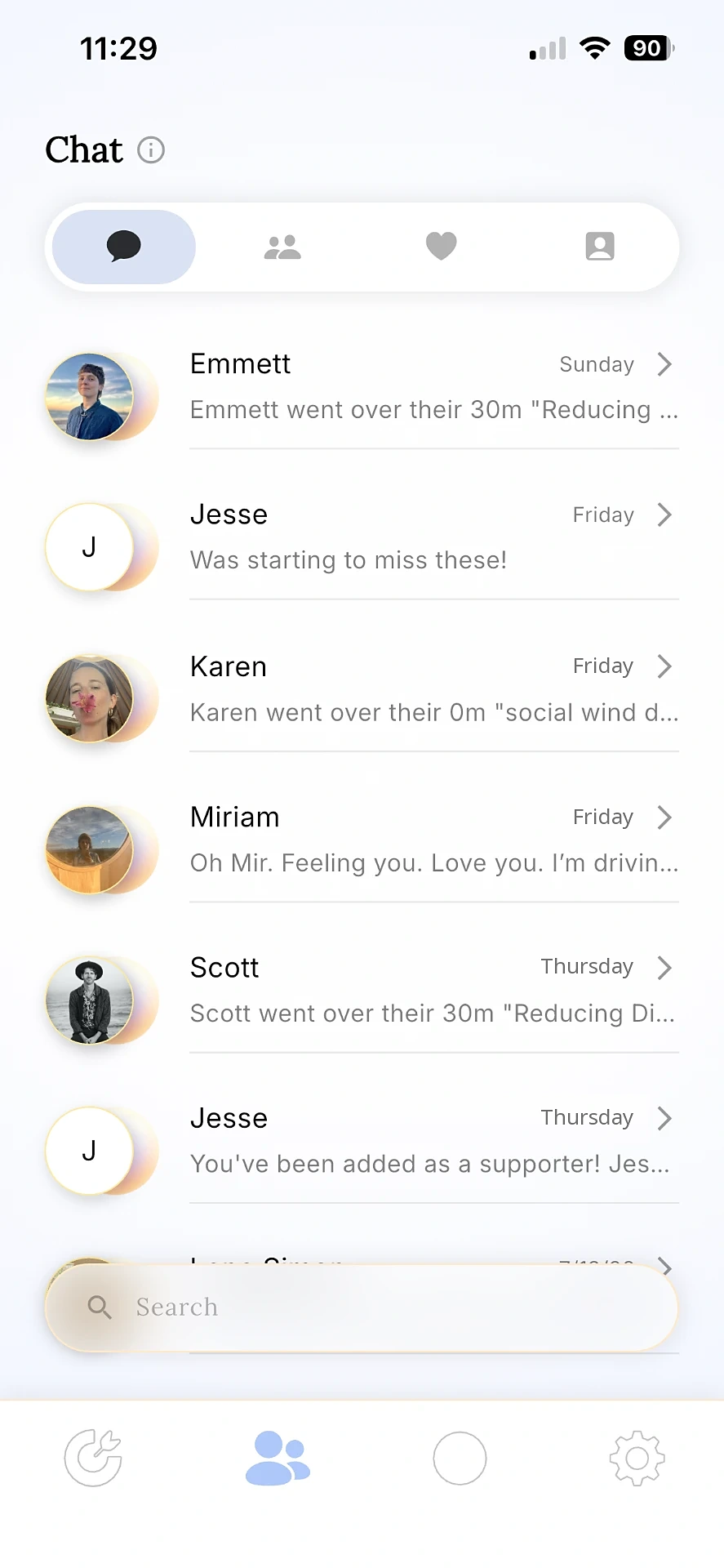 Soberphone chat with supporters
