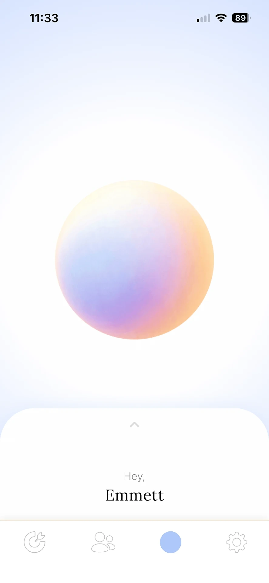 Soberphone home screen